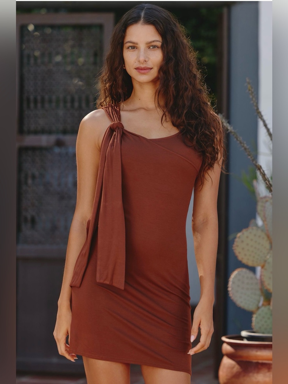 Celandine by Anthropologie Ruched Slinky Mini Dress